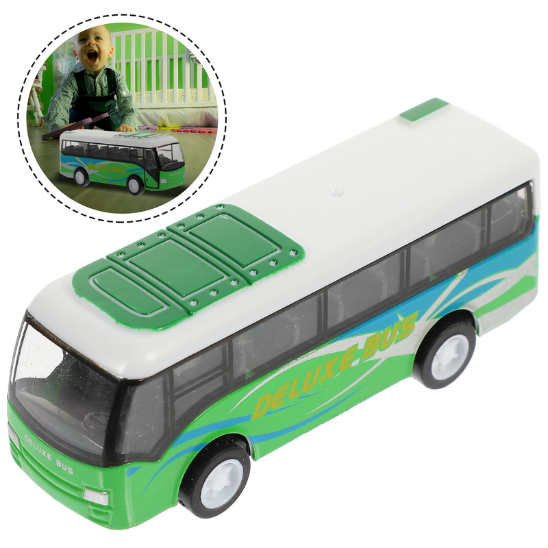 Brinquedo do ônibus escolar para crianças, puxe o modelo, carro móvel, educacional, pode mover-se, inércia