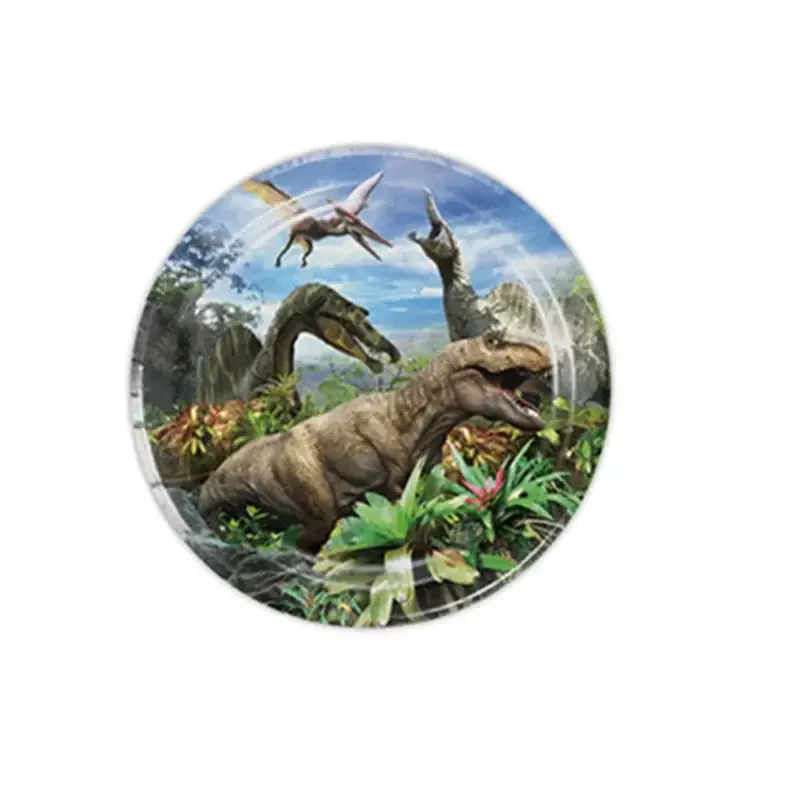 Nieuwe Jurassic Dinosaurus Thema Wegwerp Servies Beker Borden Kinderen Verjaardagsfeestje Dinosaurus Latex Ballon Banner Decoratie