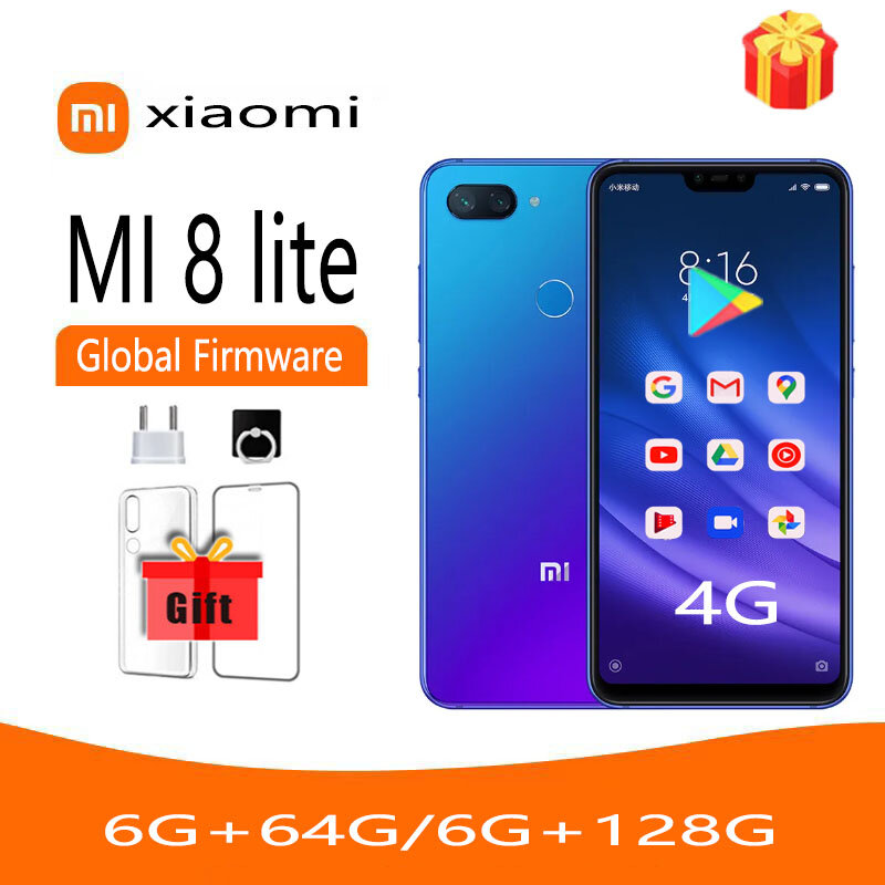 smartphone xiaomi 8 lite 6G 128G Snapdragon 660AIE 18W Fast charging 6.26'' screen 24MP selfie 3350mAh battery 2280*1080 FHD+