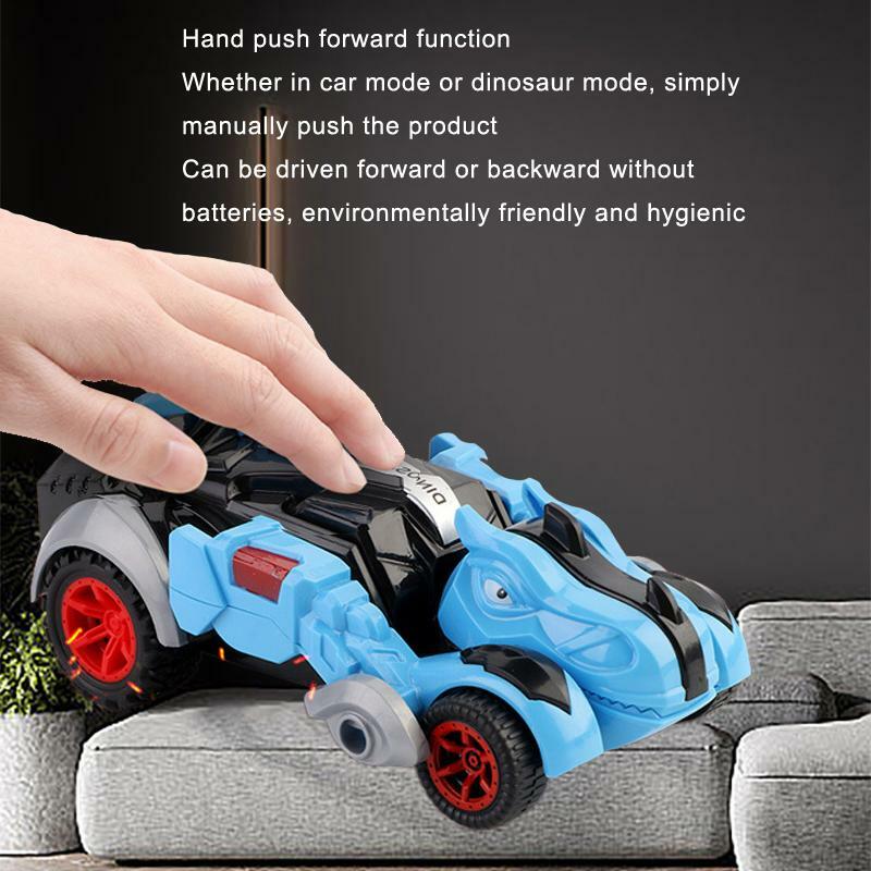 Modello di simulazione di dinosauro di conversione di stile popolare giocattoli di collisione e collisione per bambini Inertia Car Puzzle Network Red Boy