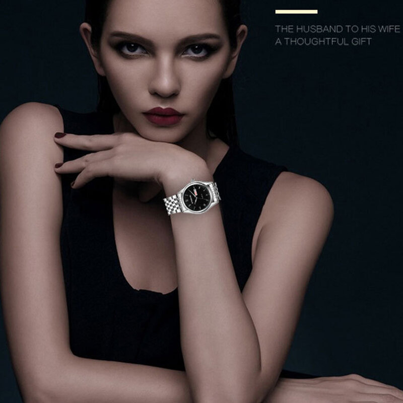 Moda kwarcowy zegarek dla mężczyzn prosty styl eleganckie damskie zegarki kwarcowe wodoodporna data pełna stal Relogio Masculino prezent dla par