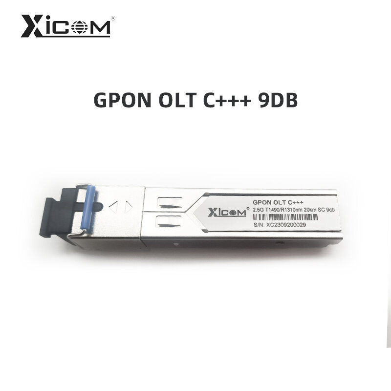 2.5Gbps/1.25Gbps mpaged GPON OLT C +++ 7/8/9dBm SC UPC optik modul PON 1490/1310nm jarak maksimal 20 modul transceiver km
