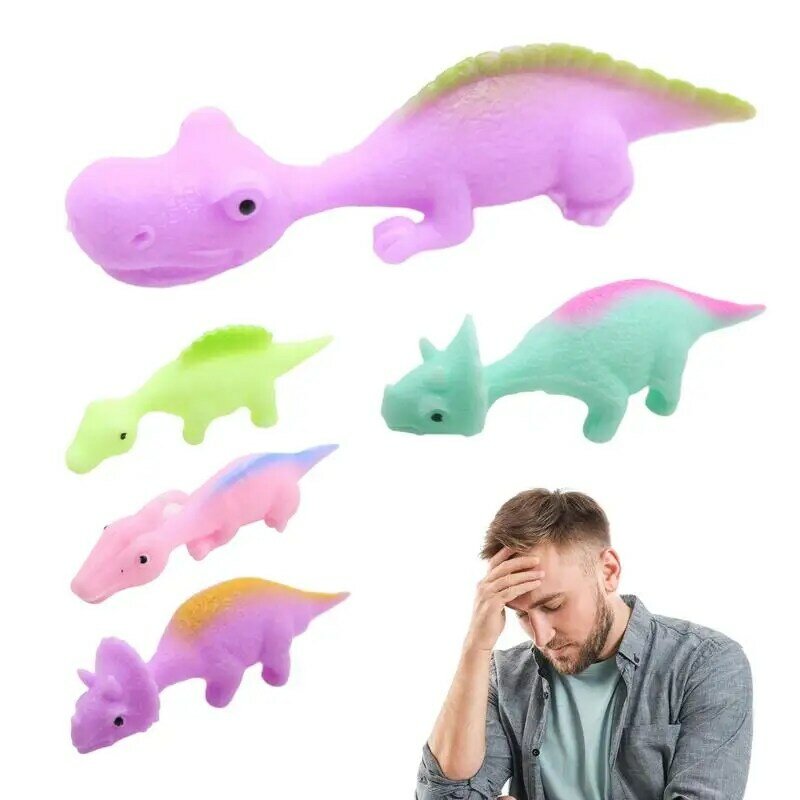 Catapulta de dinosaurio pegajosa, juguetes para aliviar el estrés, regalo de cumpleaños para fiesta, juegos voladores y fiesta