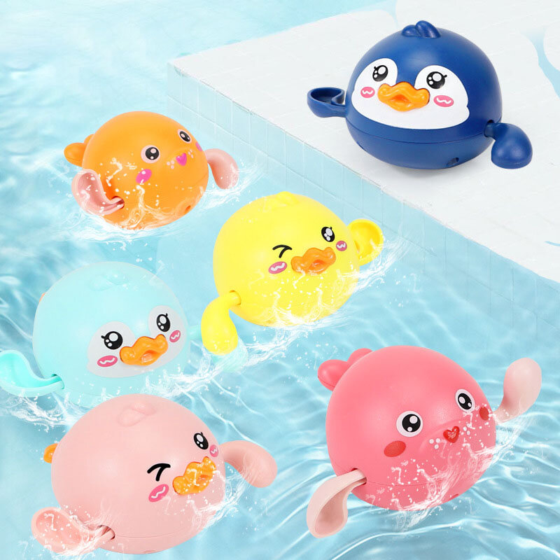 1 Buah Mainan Mendayung ABS Mainan Mandi Tipe Wind Up Lucu Mainan Berbentuk Singa Laut Perlengkapan Kamar Mandi untuk Anak-anak