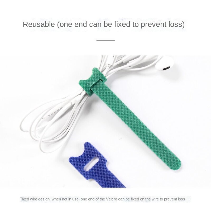 Hook and loop cable tie data cable storage charging cable strap winder computer cable fixing wire organizer finishing artifact