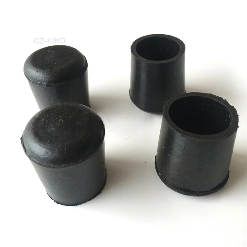 Cápsulas protectoras de extremo de tubo de sujeción para mesa de pie de silla de goma negra de 2/10 piezas 10 12 15 16,45mm