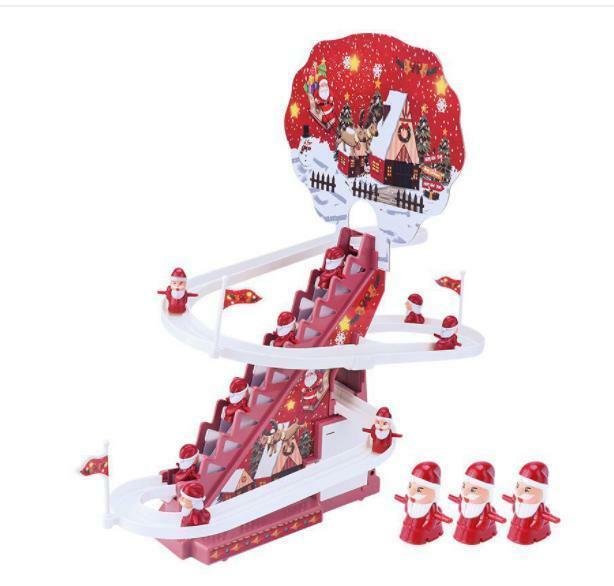 Santa Claus Automatic Stair Climbing Remote Control Electric Track Slide Early Education Toys Dropshipping Fulfillment