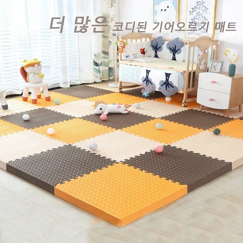 4Pieces 2.5CM Thick Solid Color Baby Game Play Mats Formaldehyde Free And Odorless Protect Infants Children Splice Pad Hot Sale