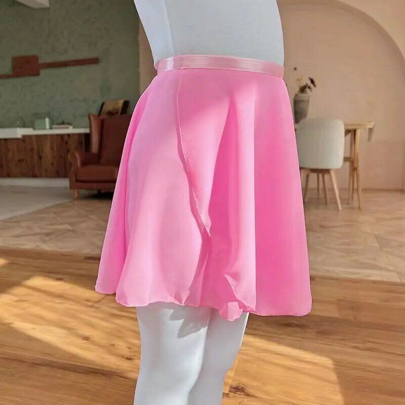 Rok Sifon Balet Kualitas Tinggi Gaun Balet Rajutan Lusi Latihan Pencetakan Bunga Murni untuk Anak-anak Wanita
