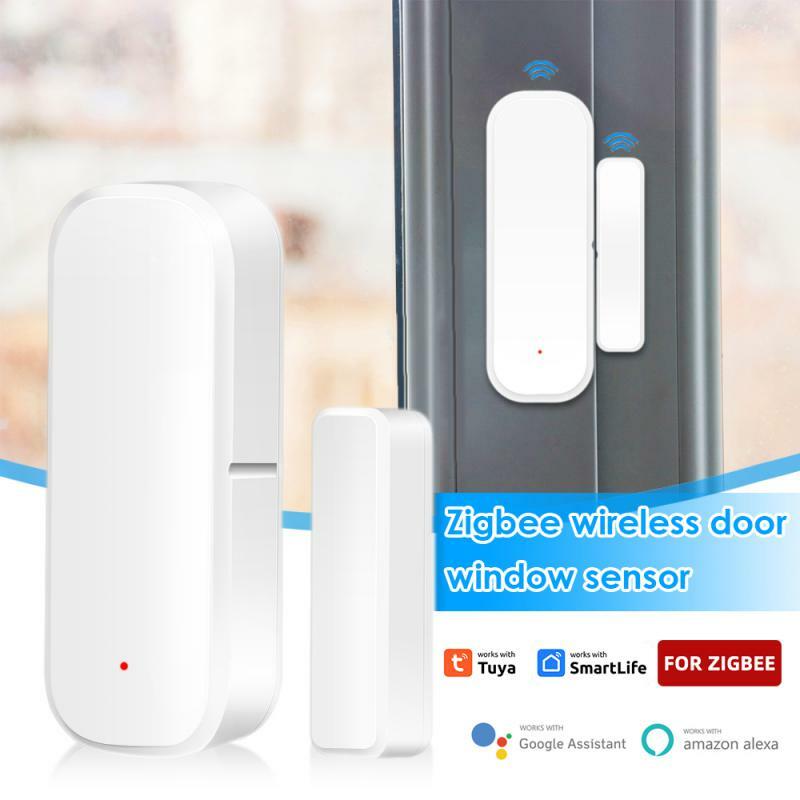 Tuya Zigbee 3.0 Smart Door Sensor Door Open rilevatori chiusi protezione di sicurezza Smart Life APP Control tramite Alexa Google Home