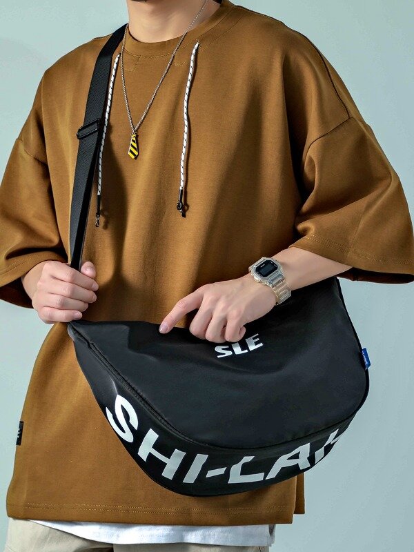 Crossbody Bag Men's Fashion Brand Casual Shoulder Bag Crossover Bag Sports Dumpling Bag Women's Large Capacity