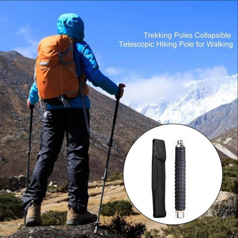 Bâton de brise-vitre télescopique portable, anciers de défense durable pour l'alpinisme, le transport de la voiture