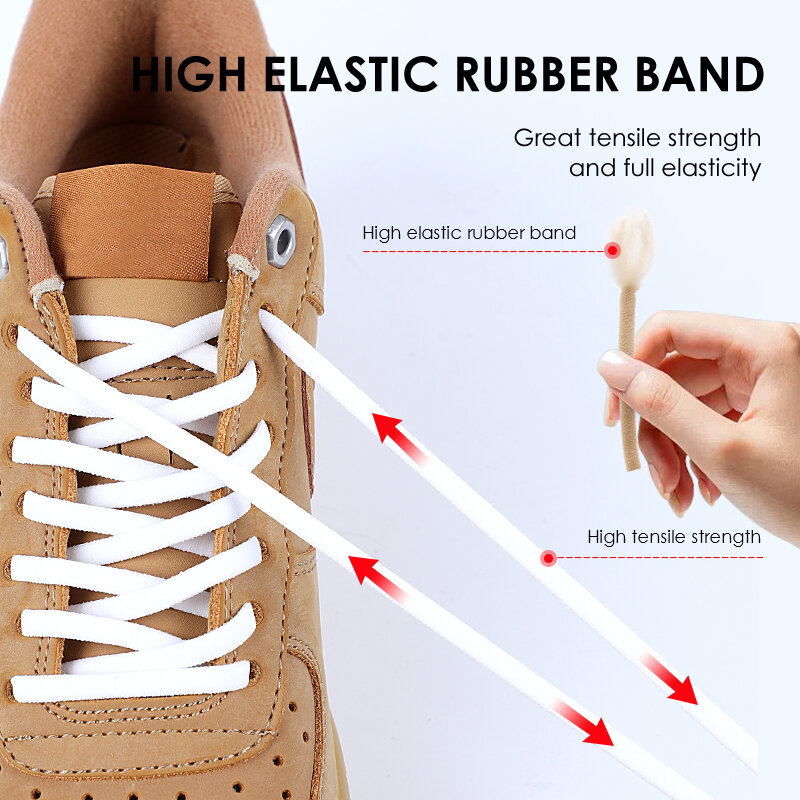 2024 New Round Elastic Shoe Laces No tie Shoelaces For Kids Adult Women Men Shoes lace Strings
