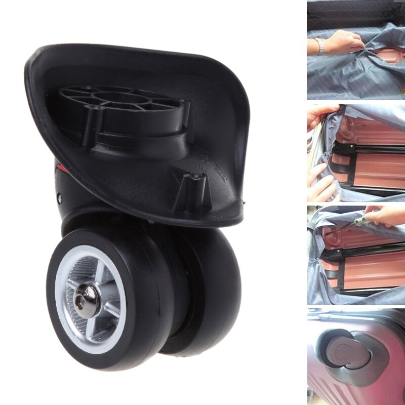 2x accesorios para maletas y equipaje ruedas universales giratorias 360 ​​grados