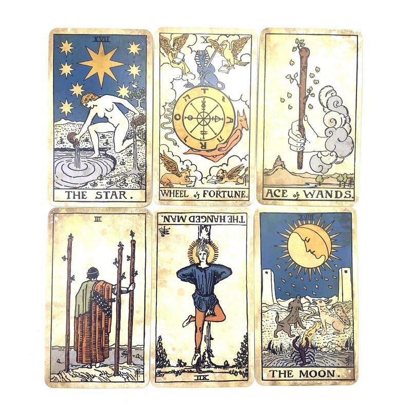 Baraja de Tarot Vintage en inglés, cartas de Tarot para fiesta de adivinación, juego de mesa, baraja de cartas de oráculo del destino