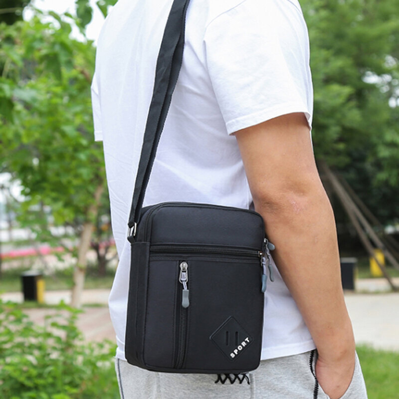 Мужская сумка-мессенджер через плечо 2024, мужские маленькие сумки-слинги для работы, деловые водонепроницаемые сумки из ткани Оксфорд, сумка, кошелек