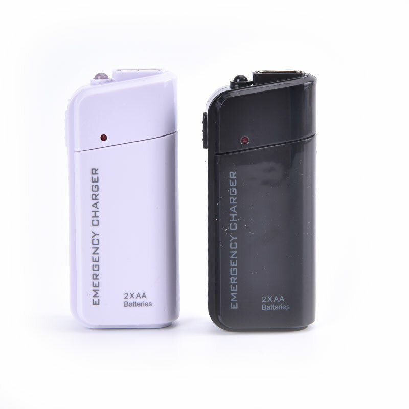 Universal Portabel USB Darurat 2 AA Baterai Extender Charger Power Bank Box