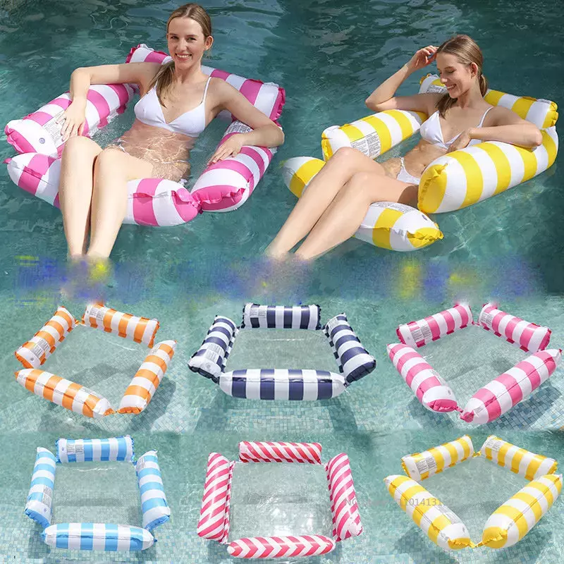 New Water Hammock reclinabile materasso da nuoto galleggiante gonfiabile Sea Swim Ring piscina Party Toy reclinabile nuoto