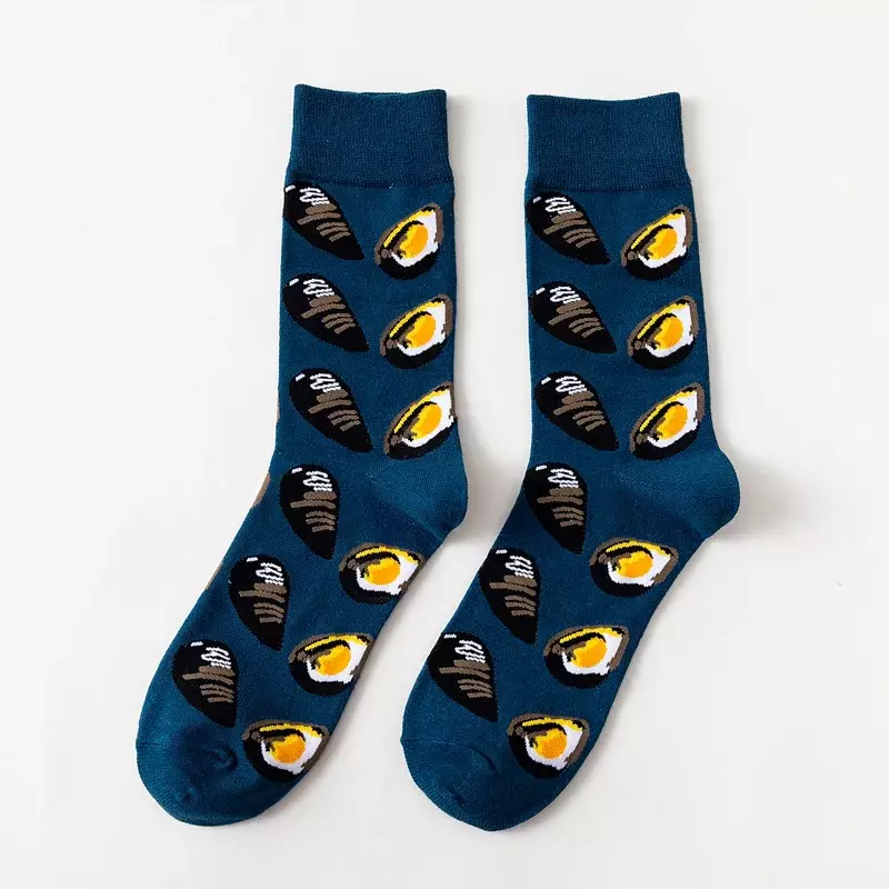 Модные Красочные мужские носки пара модных носков серия морепродуктов хлопковые носки