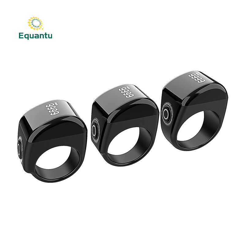 Equantu New Product Tasbeeh Plastic Zikir Counter MusliM AzAn AlArm CloCk Smart Ring