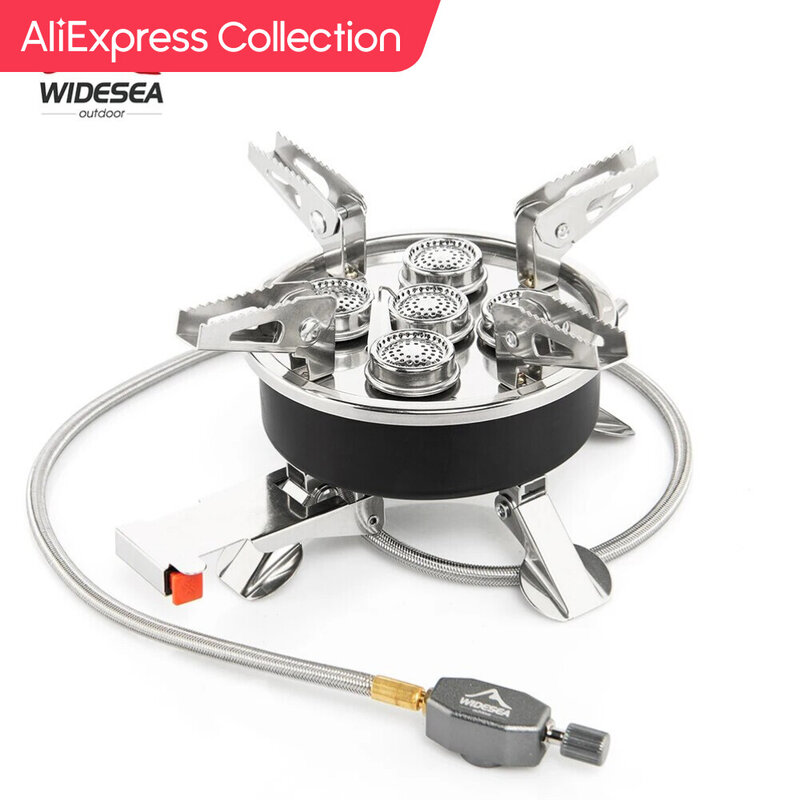 AliExpress Collection Widesea туристическая горелка для кемпинга 8800 Вт газовая плита посуда портативная печь для пикника барбекю туристические принадлежности