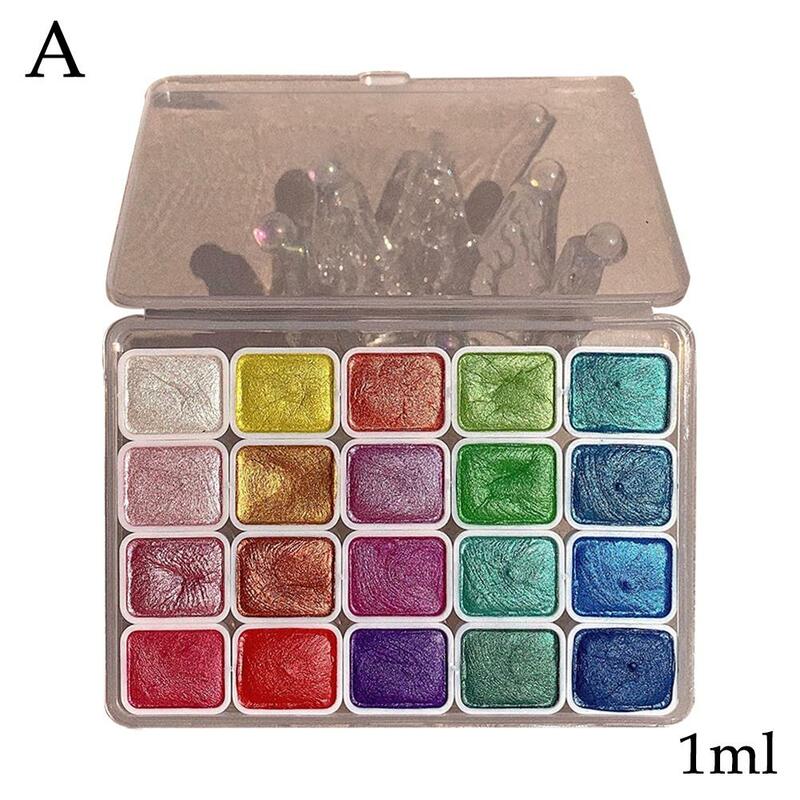 1ml Perl glanz Farbe Aquarell Pigment Set handgemachte Aquarell Kunst Aquarell Zeichnung Nagellack Dekoration