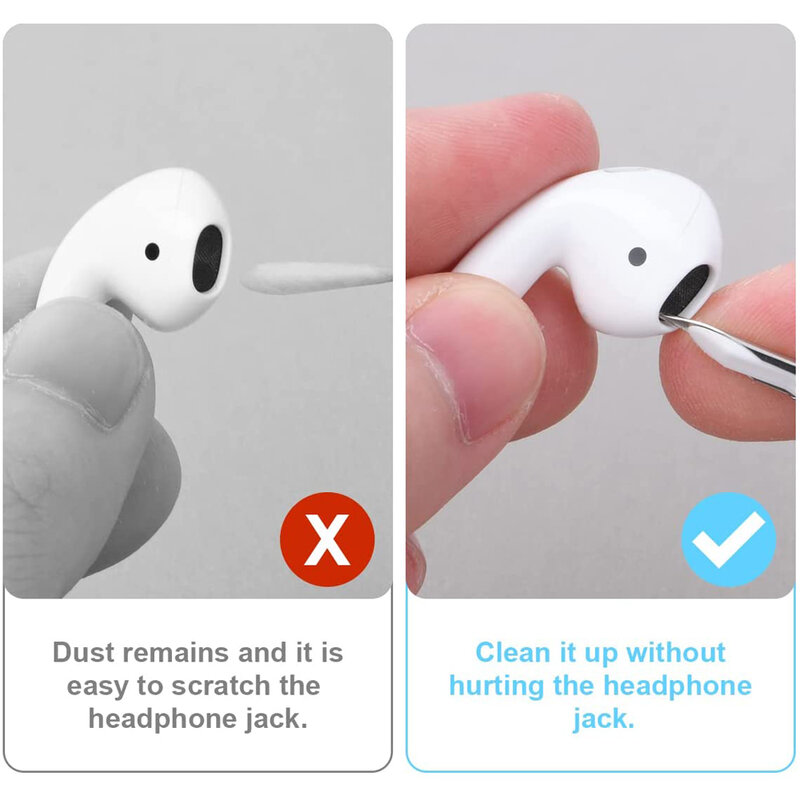Herramienta de limpieza de auriculares Bluetooth para Airpods Pro 3 2 1, Kit de limpiador de estuche de auriculares duradero, bolígrafo de cepillo limpio para Xiaomi Airdots 3Pro