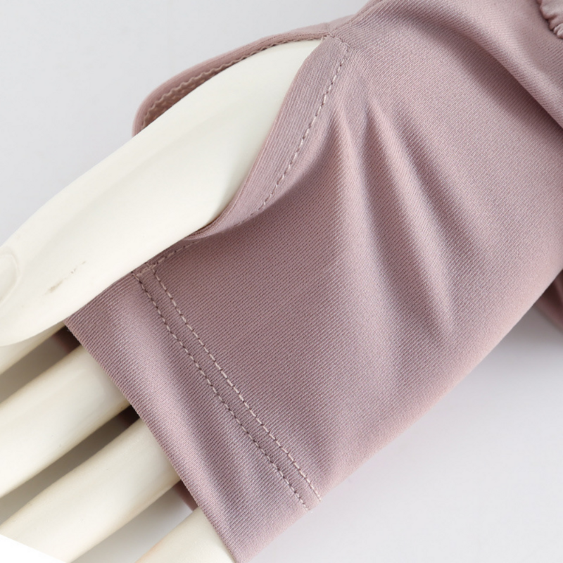 ถุงมือปลอกแขนป้องกันแสงแดดสำหรับผู้หญิงไหมแบบยาวแขนเหนือเข่าระบายอากาศได้ดี UV สำหรับขับขี่ในฤดูร้อน