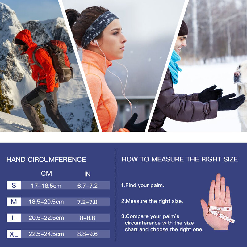 Gants de ski thermiques à écran tactile pour hommes et femmes, gants de cyclisme imperméables, course à pied, sports de plein air, Thinsulate, hiver, 3M