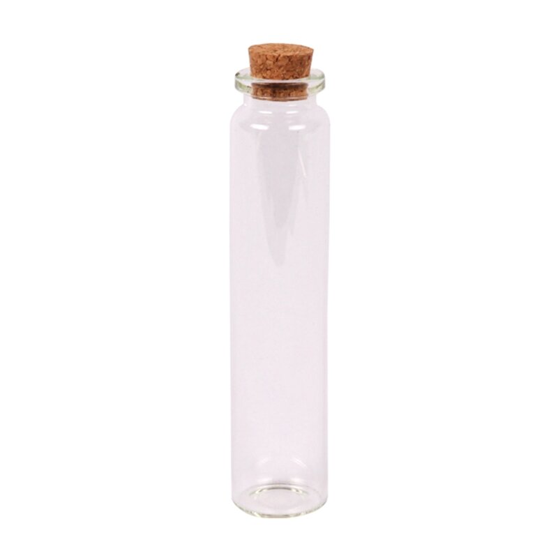 50LD Small Bottles with Cork Stoppers Tiny Vials Small Clear Glass Jars Lids Storage Container for Art Crafts Projects DIY Party