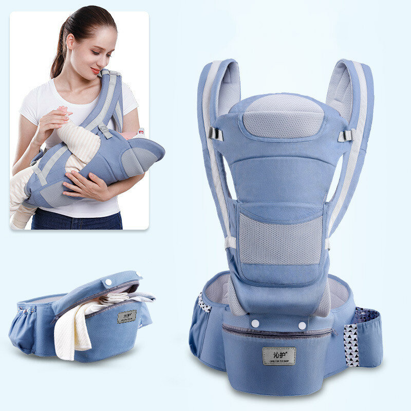 Ergonomische Rucksack Baby Träger Baby Hipseat Träger durchführung für kinder Baby Wrap Sling für Baby Reise 0-48 Monate einsetzbar