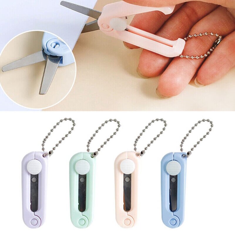 3Pcs Portable Folding Scissors Hot Mini Multifunctional Office Tools Scalable Stainless Scissors Students