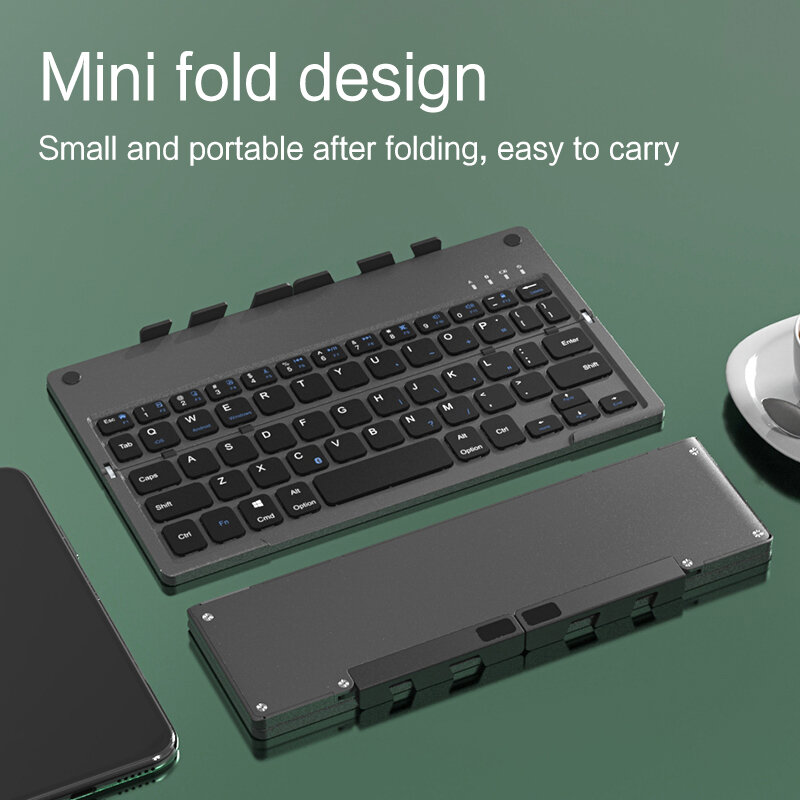 Drahtlose Faltende Tastatur Bluetooth Tastatur Mit Touchpad Für Windows, Android, IOS, Telefon, multi-Funktion Taste Mini Tastatur
