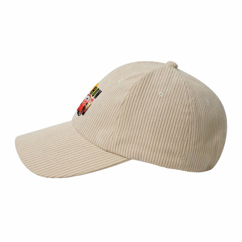 หมวกเบสบอลผ้าลูกฟูกลายสายฟ้าสำหรับผู้ชายหมวกทรักเกอร์หมวกกอล์ฟหมวกสำหรับผู้หญิง