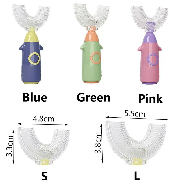1-12years Soft Silicone Kids Favors Children's Gifts Tooth Brushing Teeth Whitening Cleaning Tool U-Shape Toothbrush