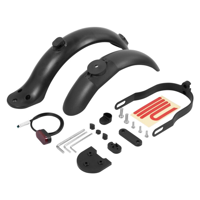 Modified 10-Inch Heightened For Xiaomi Electric Scooter Rear Fender Set Pro 1S Tail Light Front Fender Replacement Parts