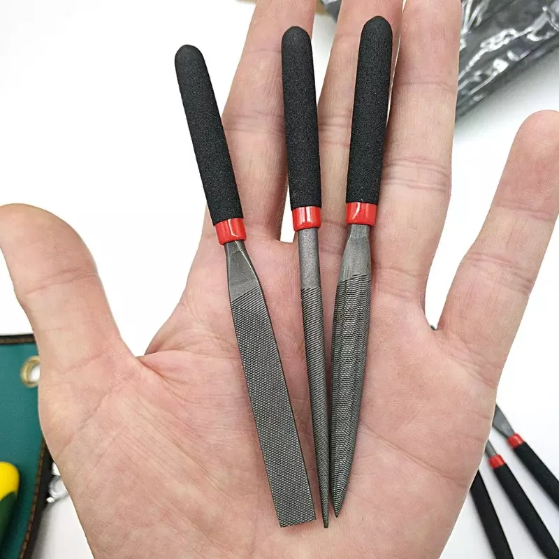 Small Steel Files Needle Flat File for Stone Glass Metal Carving Craft Needle Filing Woodworking Hand Tool Set Carpentry Tools