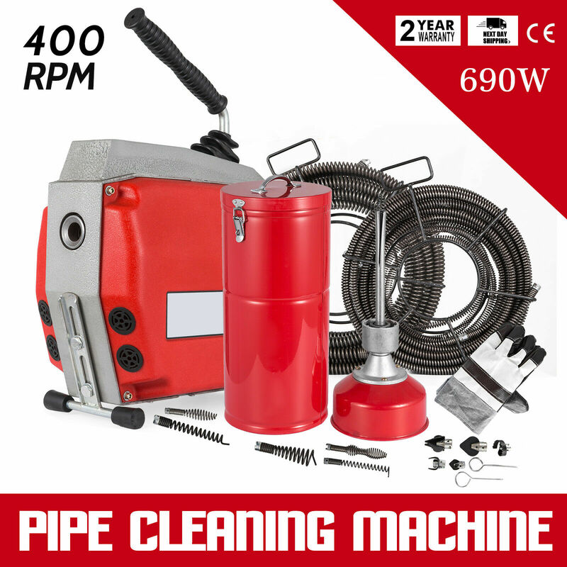 Commercial Drain Cleaner 690W Sectional Drain Cleaning Machine with 16&22mm Cables