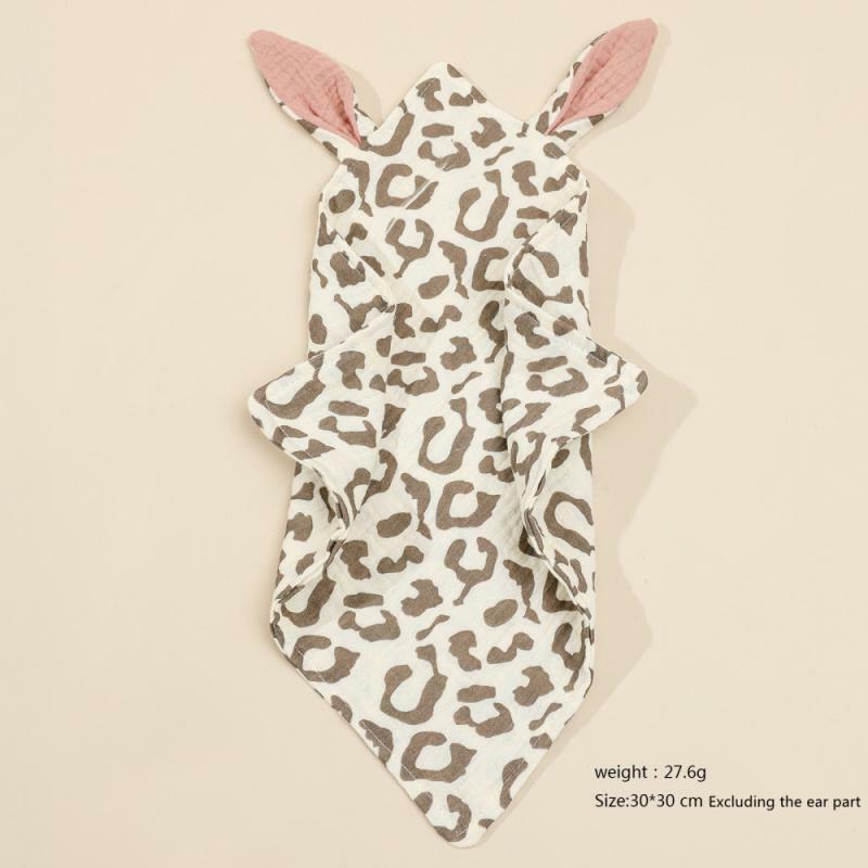 Bite-resistant Baby Rabbit Ear Sleeping Towel Sweat Absorption Rabbit Ear Cotton Gauze 1pcs Square Towel High-quality Lovely