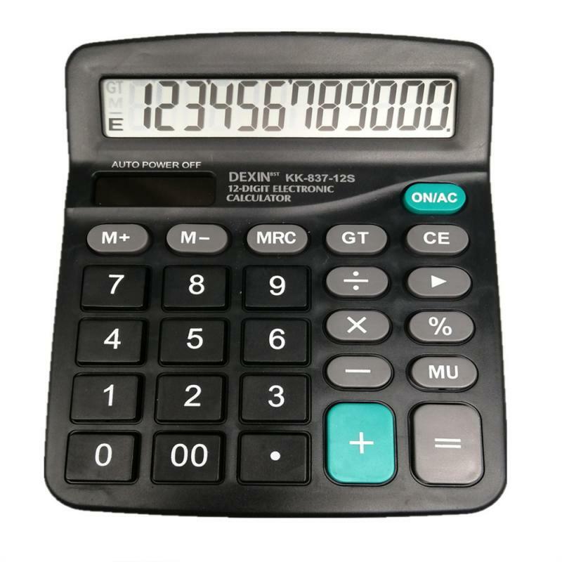 Financiële Calculator Kantoor Plastic Zonne-Computer School Student Desktop Calculator 5e Droge Batterij Ingenieur Financiële Calculator