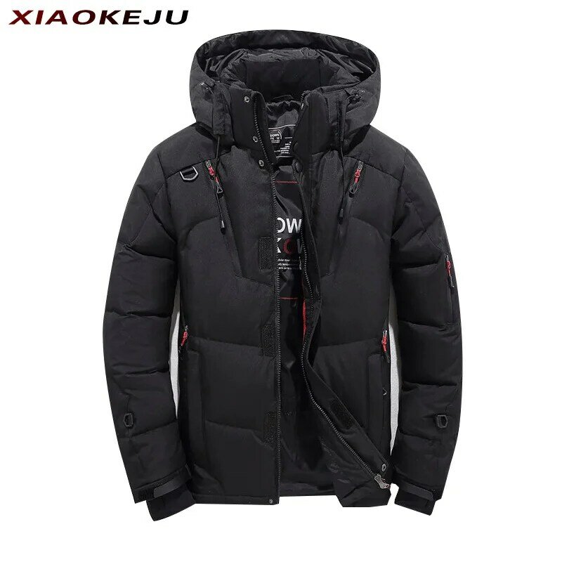 Jaket motor laki-laki, Luaran parka pakaian pendek untuk pria, jaket musim dingin, pakaian berkemah & mantel laki-laki