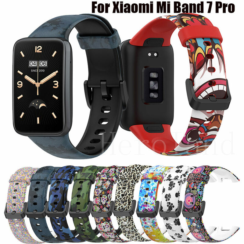 リストバンドブレスレット腕時計バンドxiaomi miバンド7プロmibandための7Proスマートクリストストラップ印刷tpuベルトアクセサリー