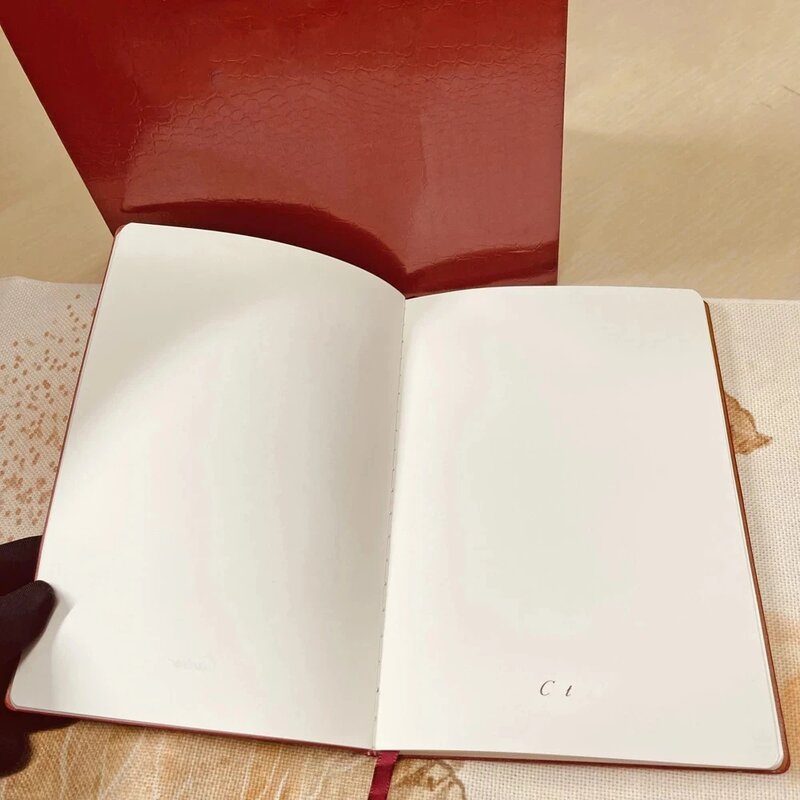 Luxo Couro Escrita Notebook, Ca Cor Vermelha, Qualidade Papel, Elegante, 146 Tamanho