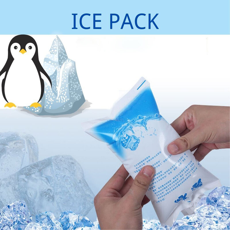 Bolsas de hielo de compresa fría engrosada, paquete de Gel, bolsa de refrigeración seca
