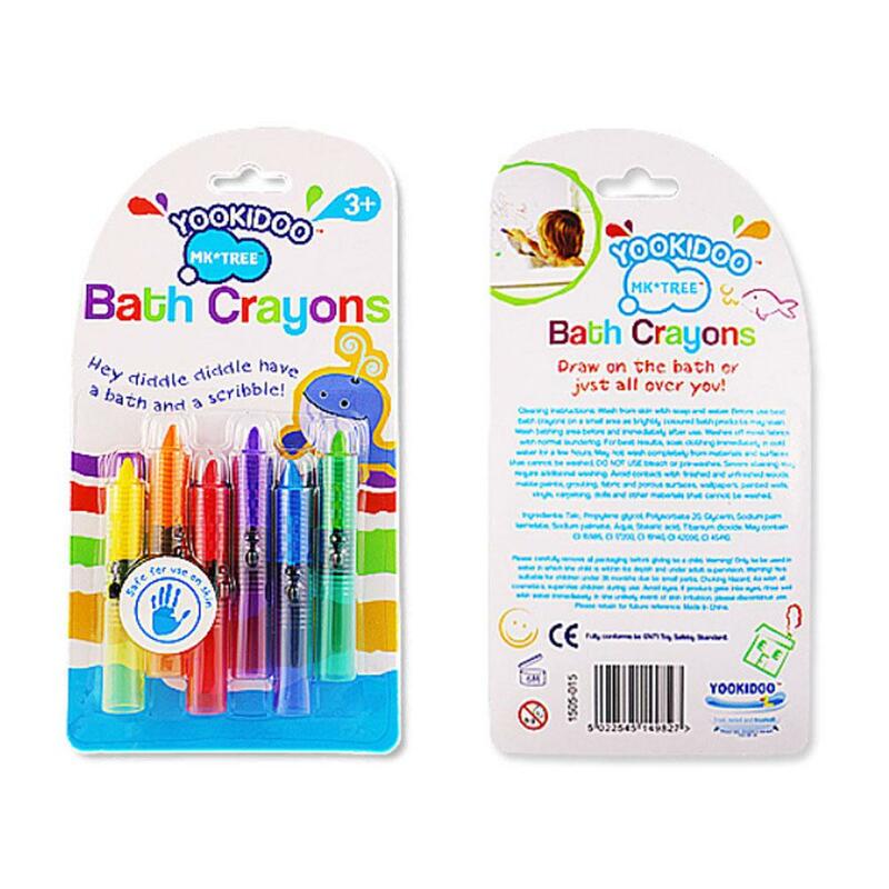 Setelan krayon anak-anak tidak beracun dan aman makanan berwarna kuas cat lilin dapat dilap mainan mandi untuk anak-anak mainan anak-anak