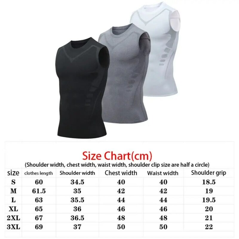 Breathable Ionic Shaping Vest New Comfortable Sleeveless Cycling Fast Dry Vest Shaping Fitness Top Fitness