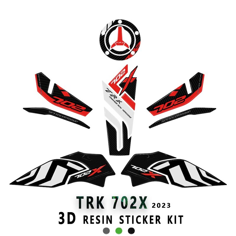 TRK702X Accessories 3D Gel Epoxy Resin Sticker Kit Tank Pad 3D Sticker For Benelli TRK 702X TRK 702 X 2023-