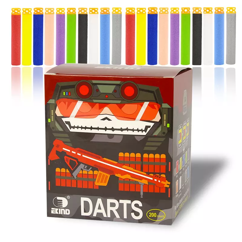 EKIND 7.2cm TPR Waffles Soft Head Darts Refill Foam Bullet Compatible for Nerf Elite AccuStrike Series Blasters Toy Gun