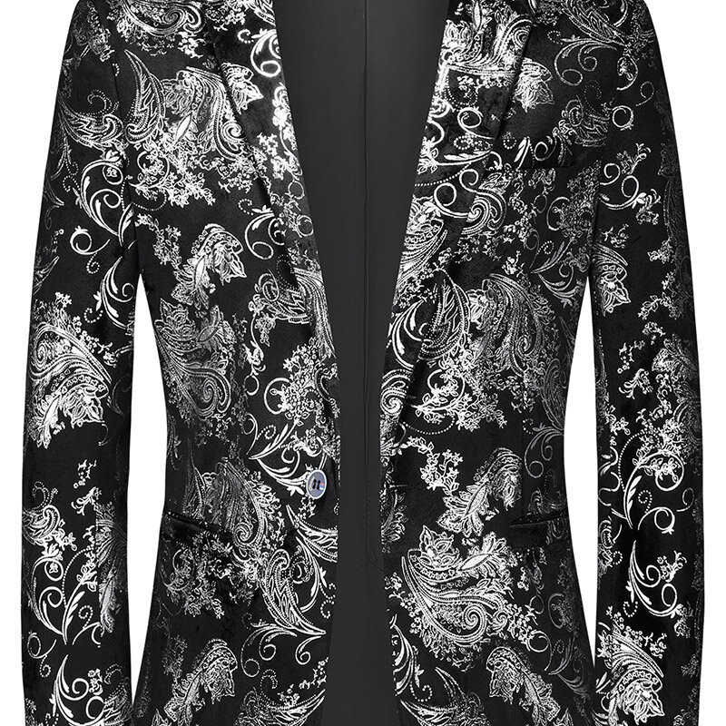 2024 Fashion New men's Casual Boutique Business Bronzing Design abito da sera vestito/maschio Slim Fit blazer giacca cappotto