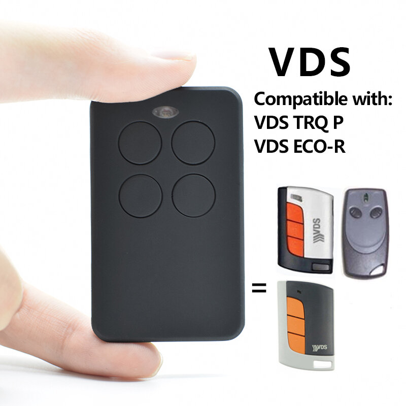 For VDS 433MHz Garage Remote Control VDS TRQ P / ECO-R Transmitter 433.92MHz Rolling Code Command Gate Keychain
